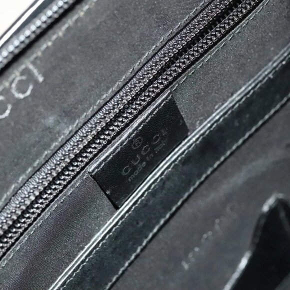 GUCCI Hand Bag Nylon Black Silver 015 3707 Auth 118899 - Picture 10 of 16